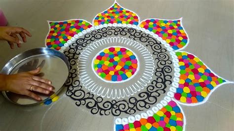 Easy Diwali Rangoli Design | Rangoli designs diwali, Rangoli border ...