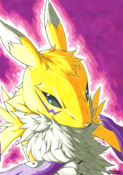 Renamon fan art, drawn by me : r/digimon