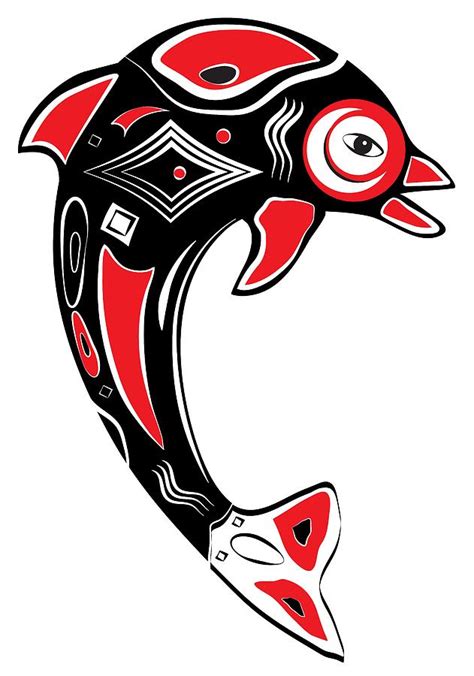 Native American Animal Dolphin Symbol Digital Art by Serena King