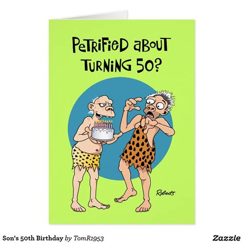 Son's 50th Birthday Card | Zazzle.com | 50th birthday cards, Funny birthday cards, 55th birthday