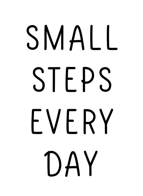 Small steps every day. Lettering motivational quote for poster, t shirt. 5334789 Vector Art at ...