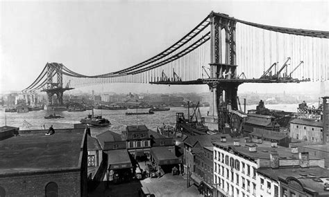 Manhattan Bridge Construction - Vintage New York Photograph by War Is ...