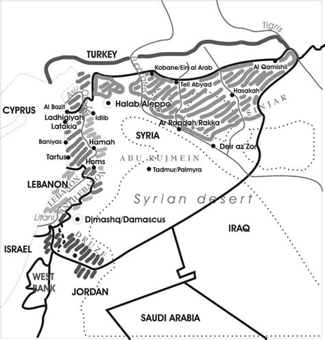 Printable Syria Map – PrintableLib