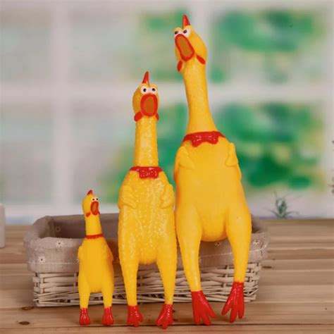 1pcs Dog Yellow Rubber Chicken Toy Screaming Chicken Toys Dog Puppy Squeaker Chew Toys Pet Dog ...