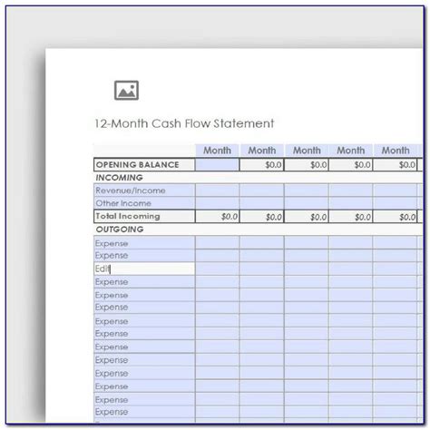 Monthly cash flow template excel - singlehery