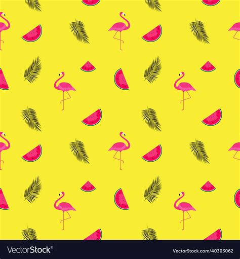 Seamless pattern background with watermelon Vector Image