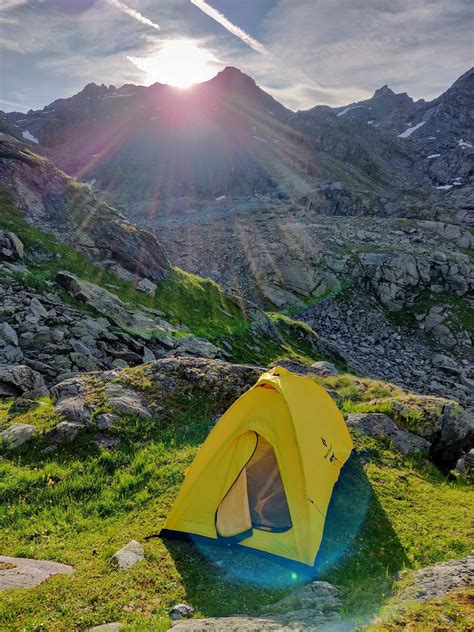 One of our camp spots during High route in Swiss Alps #hiking #camping #outdoors #nature #travel ...