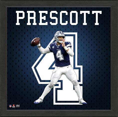 Dak Prescott Jersey Number Frame