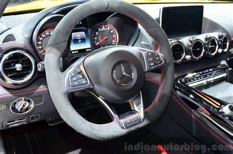 Mercedes AMG GT steering wheel at the 2014 Paris Motor Show