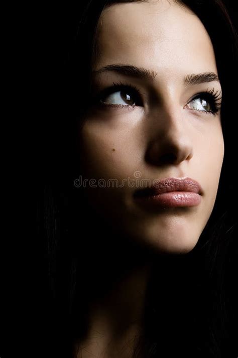 Dark portrait stock photo. Image of young, studio, beautiful - 3174922