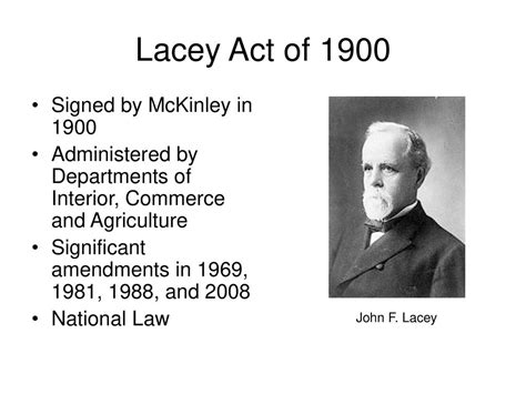 Lacey Act of 1900 Michael Chang Per ppt download