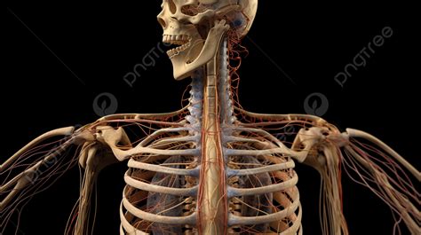 3d Human Body Parts Skeleton Background, Human Nervous System Picture, Anatomy, Nerve Background ...