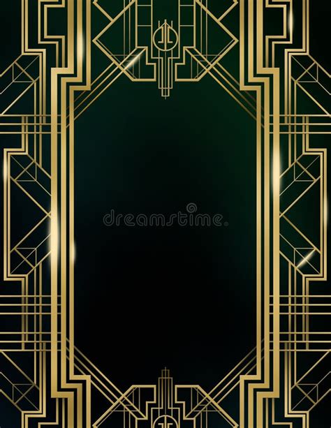 Art Deco Great Gatsby Background Stock Image - Illustration of collage ...