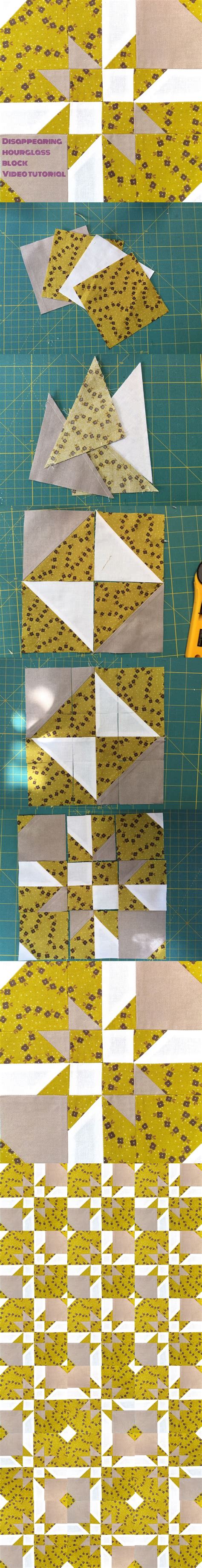 Video tutorial: Disappearing hourglass | Quilt block tutorial ...