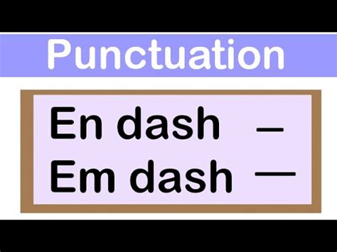 Punctuation marks and their uses.