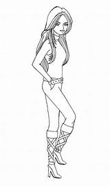 Model Coloring Pages sketch template