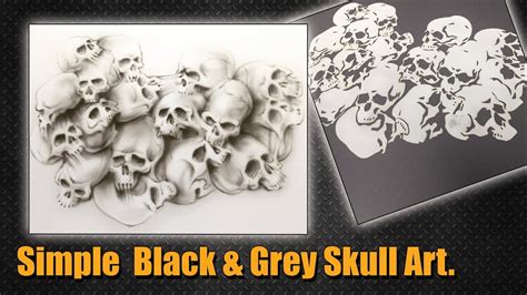 ⚫️ Raw - How to Airbrush a Skull using a stencil. - YouTube