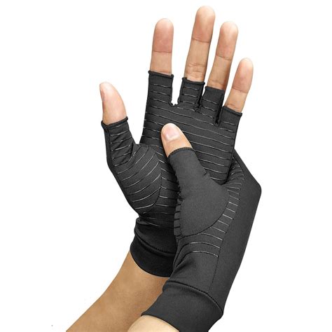 CFR Arthritis Gloves- Open Finger Compression Hand Gloves for ...