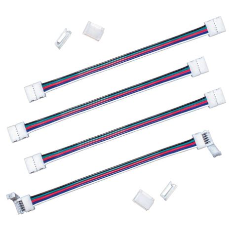 Commercial Electric 6 in. Connector Cord LED Strip Light Connector Pack ...