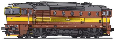 Diesel locomotive stock vector. Illustration of motor - 50456200