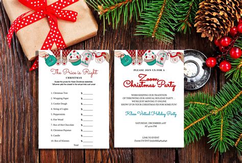 Virtual Christmas Party Invitation, Custom Christmas Party Invitation ...