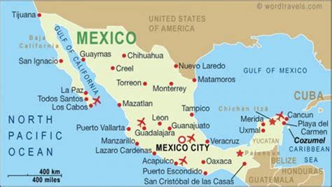 Map of Mexico airports - Map of airports in Mexico (Central America - Americas)