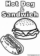 Hot Dog Coloring Pages  Coloring For Kids And Adults sketch template