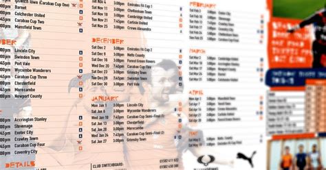 DOWNLOAD OUR FIXTURES WALLCHART - Luton Town Football Club