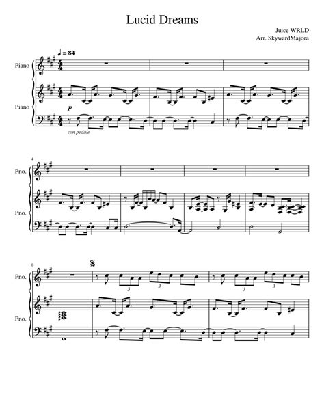 Lucid Dreams Sheet music for Piano | Download free in PDF or MIDI | Musescore.com