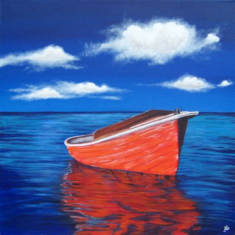 Boat In Ocean Painting at PaintingValley.com | Explore collection of Boat In Ocean Painting