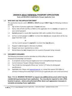 JAMAICA ADULT RENEWAL PASSPORT APPLICATION | Jamaican passport | PDF4PRO