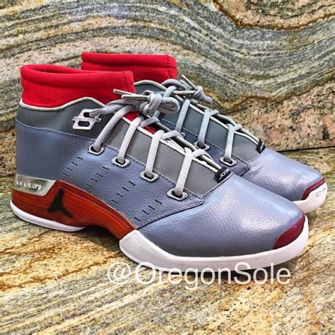 Air Jordan 17 Low Sample Grey Red - Sneaker Bar Detroit