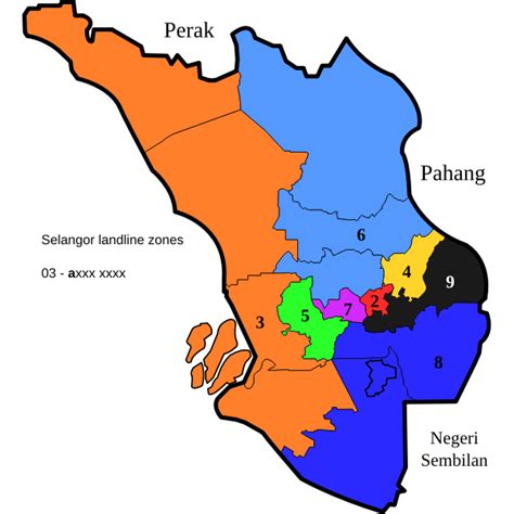 Selangor phone districts | Free SVG