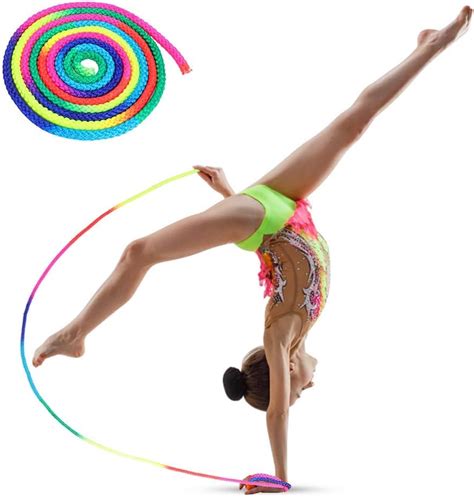 Gymnastics Arts Rope, Jump Ropes with Rainbow Color, Used for Official Rhythmic Gymnastics Rope ...