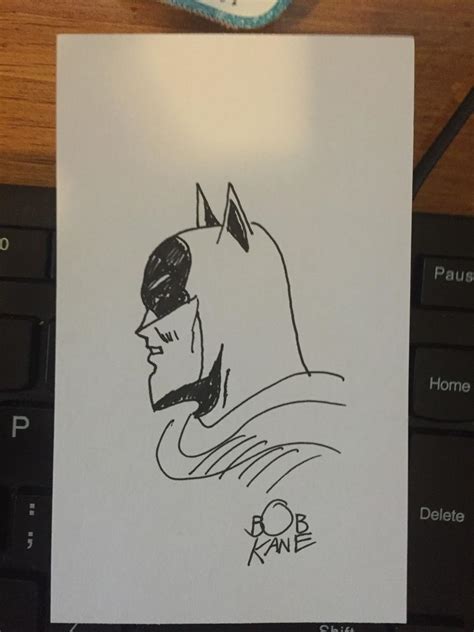 BOB KANE SIGNED SKETCH drawing-BATMAN SKETCH ORIGINAL | #1818258389