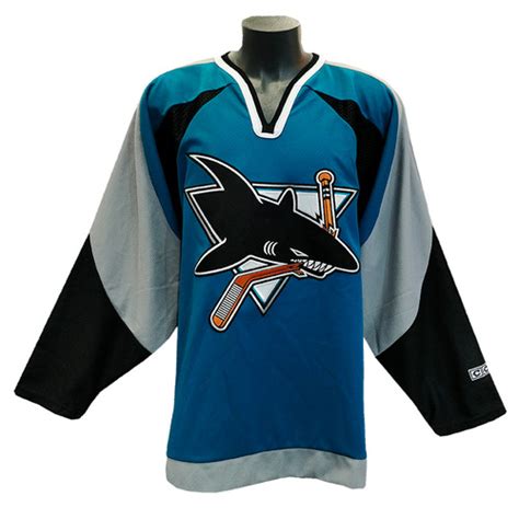 Men's San Jose Sharks CCM Vintage Teal Grey Jersey | VancitysportsShop