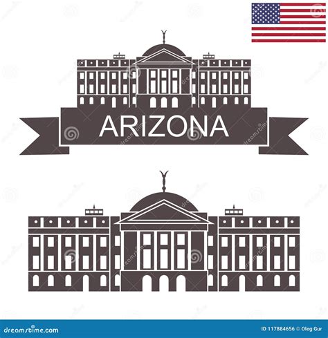 State of Arizona. Arizona State Capitol Building Stock Vector ...