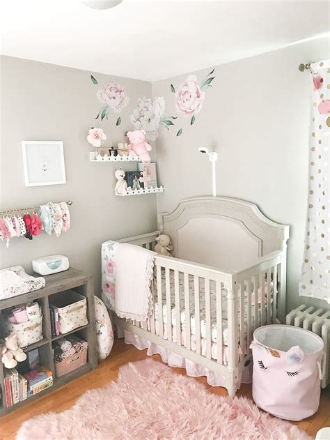 Baby Sarina’s Pink And Gray Floral Nursery | The DOM Family