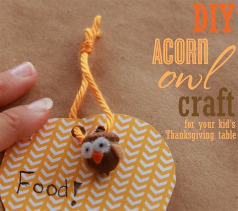 Thanksgiving Acorn Owl Craft & Thanksgiving Printables | Kim Byers