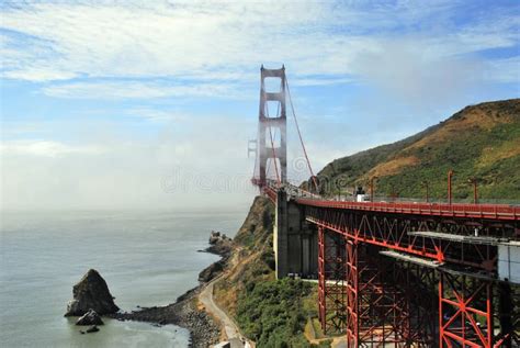 Golden Gate Bridge at Sunrise Surrounded by Fog, San Francisco Stock Image - Image of california ...