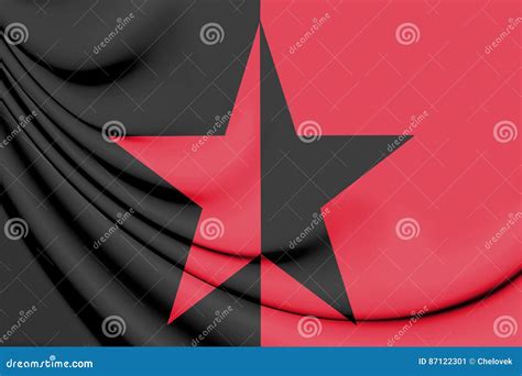 3D Flag of EZLN. stock illustration. Illustration of full - 87122301