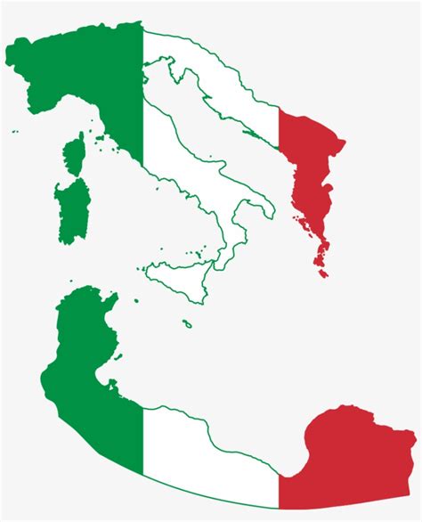 85kib, 861x1024, Greater Italy Map - Italy Flag Map - 861x1024 PNG ...