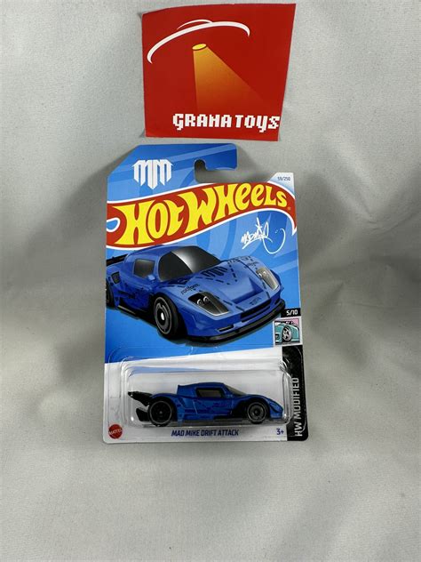 Mad Mike Drift Attack #59 Blue Modified 5/10 2024 Hot Wheels Case J ...