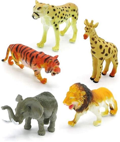 Safari Wild Animal Toy Set Realistic Animal Design Assorted Party Favor ...