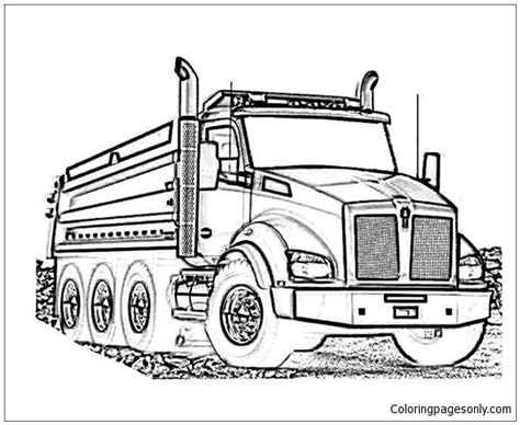 Kenworth Log Truck Coloring Pages Transport Coloring Pages Coloring ...