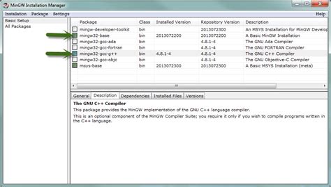 Which options should i choose in MinGW setup for a complete c and c++ compiler - Stack Overflow