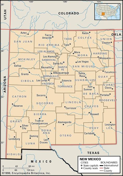 State And County Maps Of New Mexico - Printable Map Of Albuquerque ...