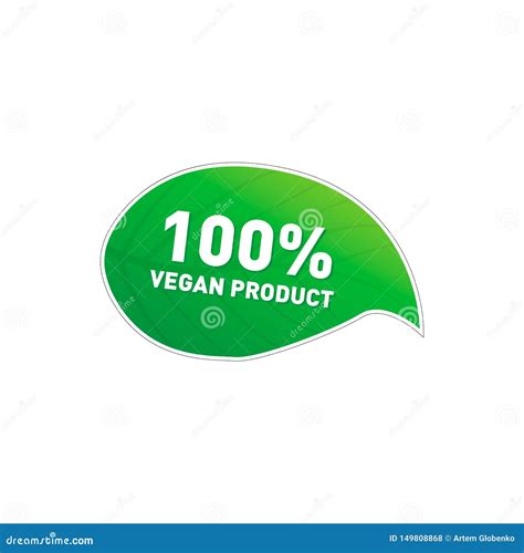 Sticker Organic Products. 100 Percent Vegan Food. Stock Vector - Illustration of nature, design ...