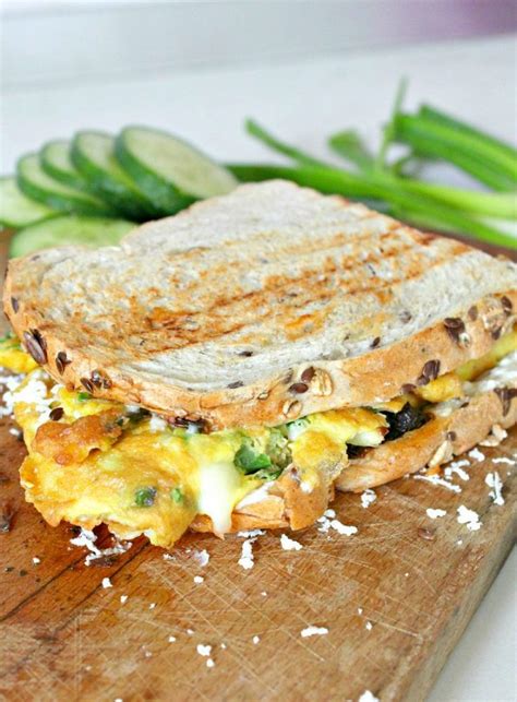 Indian Omelette Sandwich Recipe Breakfast Idea