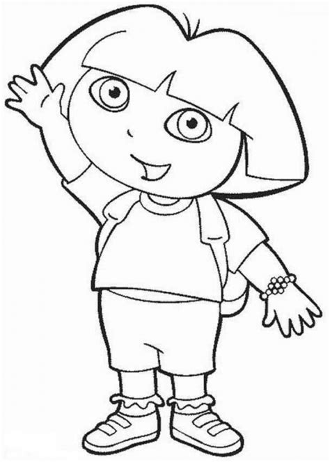 Dora The Explorer Coloring Pages 01 | Good Idea | Dora Coloring with ...